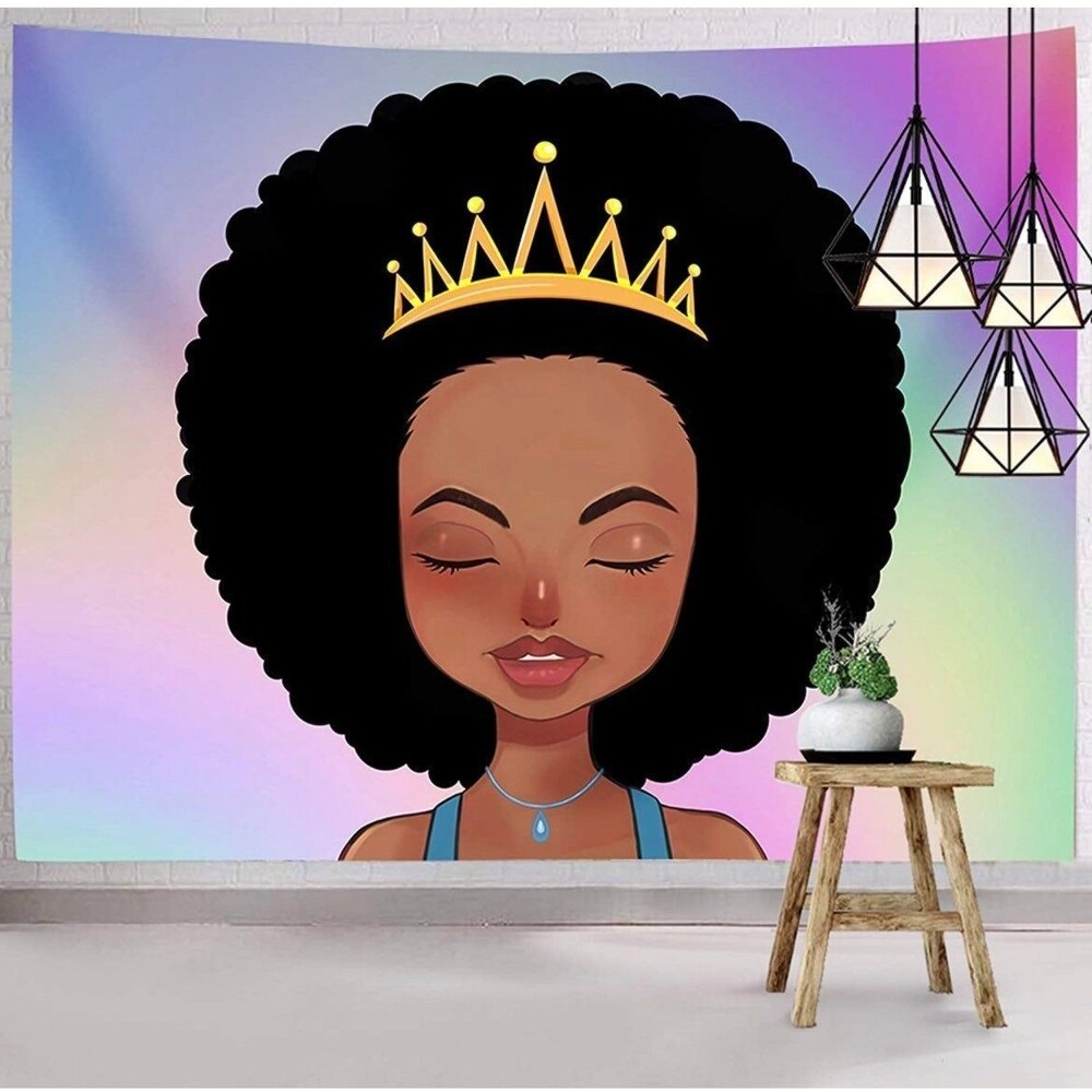 Young Black Girl Tapastry